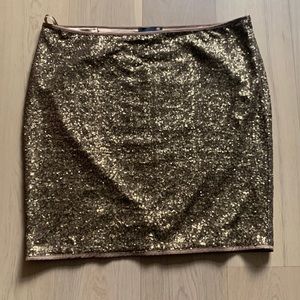 Gold sequin skirt